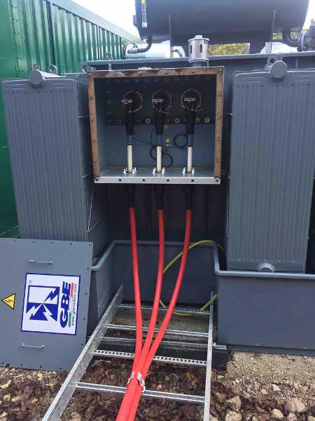 33kV Euromold Connectors Terminating MV XLPE Cables Onto Interface B Transformer Bushings 